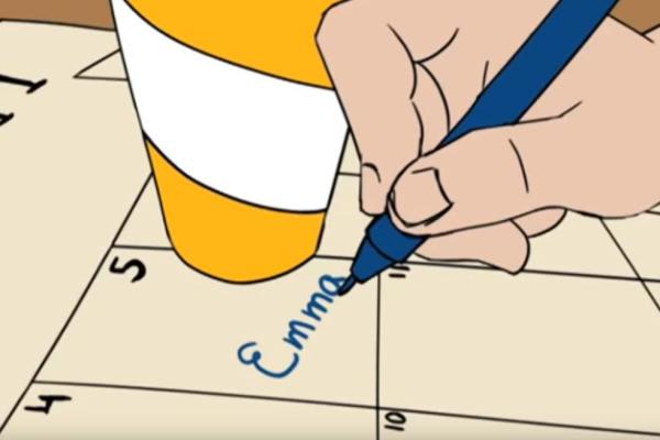 stap 2 kalender hoppen