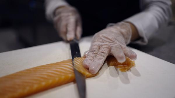 Nigiri zalm| stap 1